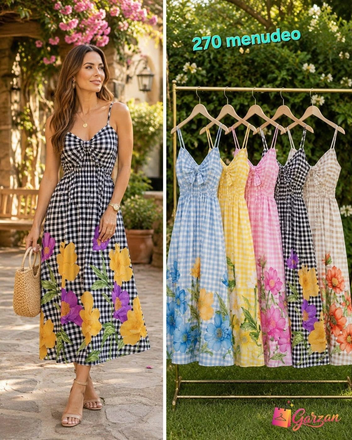Vestidos florales, $270 menudeo